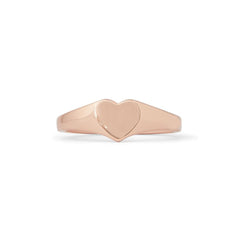 Pura Vida Heart Signet Ring Rose Gold - Size 6