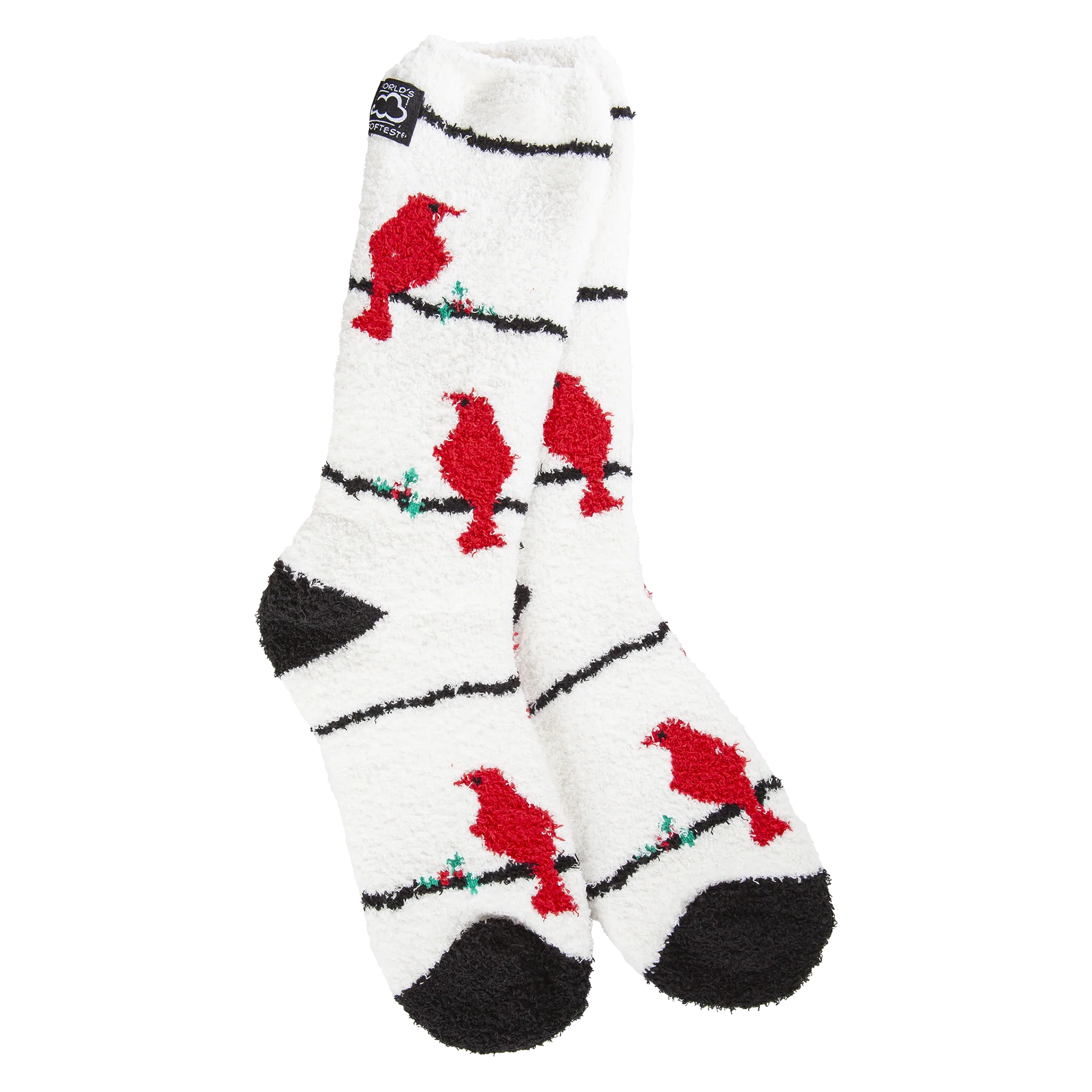 Cozy Crew Socks - Christmas Cardinal