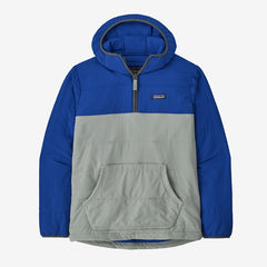 Blue and Grey Patagonia Men's pullover hoodie - 1