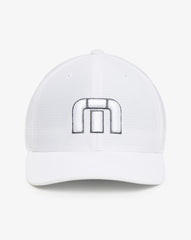 TravisMathew B-Bahamas Fitted Hat in color white.