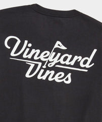 Vineyard Vines Golf Flag Short Sleeve Tee | Jet Black