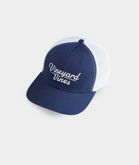 Vineyard Vines Golf Logo Trucker | Nautical Blue