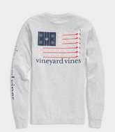 Long Sleeve Hockey Flag Pocket Tee