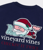 Santa Whale List Long Sleeve Pocket Tee