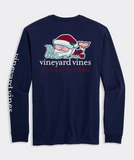 Santa Whale List Long Sleeve Pocket Tee