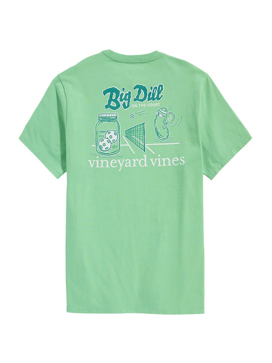 A Big Dill Short Sleeve Pocket Tee in the color green, from Vineyard Vines. 968