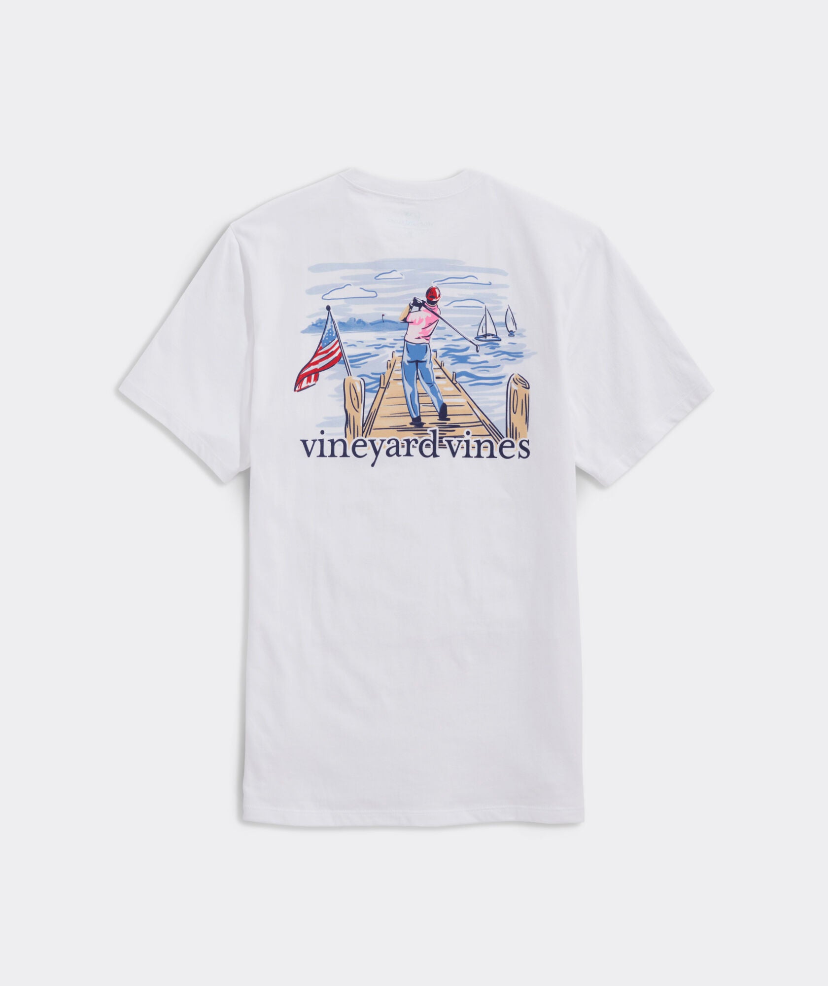 Golf Swing Short Sleeve Tee from Vineyard Vines in the color white.
