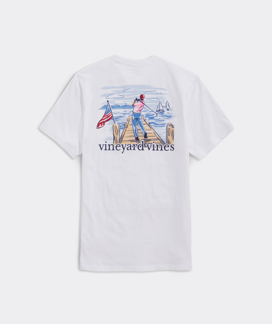 Golf Swing Short Sleeve Tee from Vineyard Vines in the color white. 1680