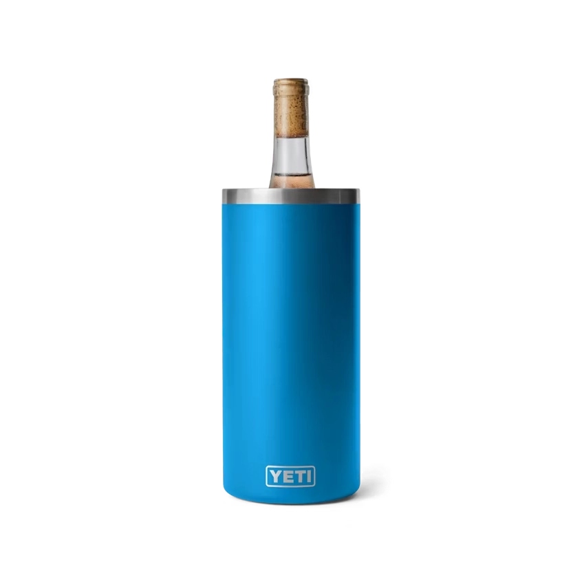 YETI Rambler Wine Chiller in Big Wave Blue.