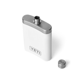 The top view of a white YETI flask. From the YETI barware collection.