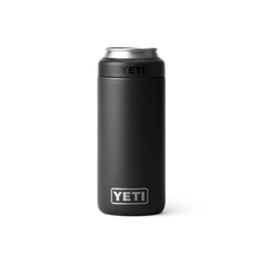 YETI Rambler 12 oz Colster® Slim Can Cooler in color Black.