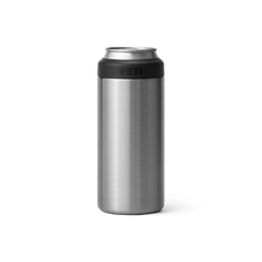 YETI Rambler 12 oz Colster® Slim Can Cooler in color Stainless.