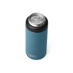 YETI Rambler 16 oz Colster™ Can Cooler in Nordic Blue.
