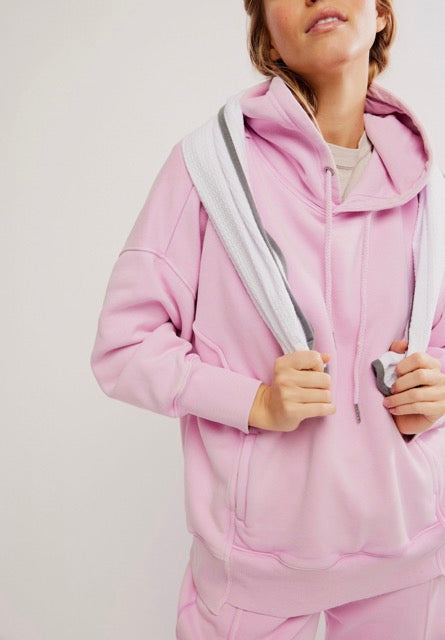 Free People Sprint To The Finish Hoodie | Powder Pink
