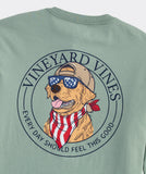 America Dog Short Sleeve Pocket Tee