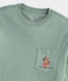 America Dog Short Sleeve Pocket Tee