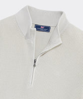 Garment Dye Beach Waffle Quarter Zip Sweater