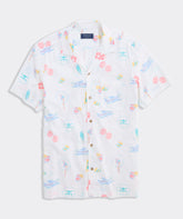 Sea the Keys Seabreeze Linen Rayon Short Sleeve Cabana Shirt