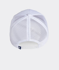 Vineyard Vines Whale Dot Performance Trucker Hat, mesh back with adjustable strap.