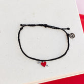 Pura Vida Lovestruck Silver/Red Charm Bracelet