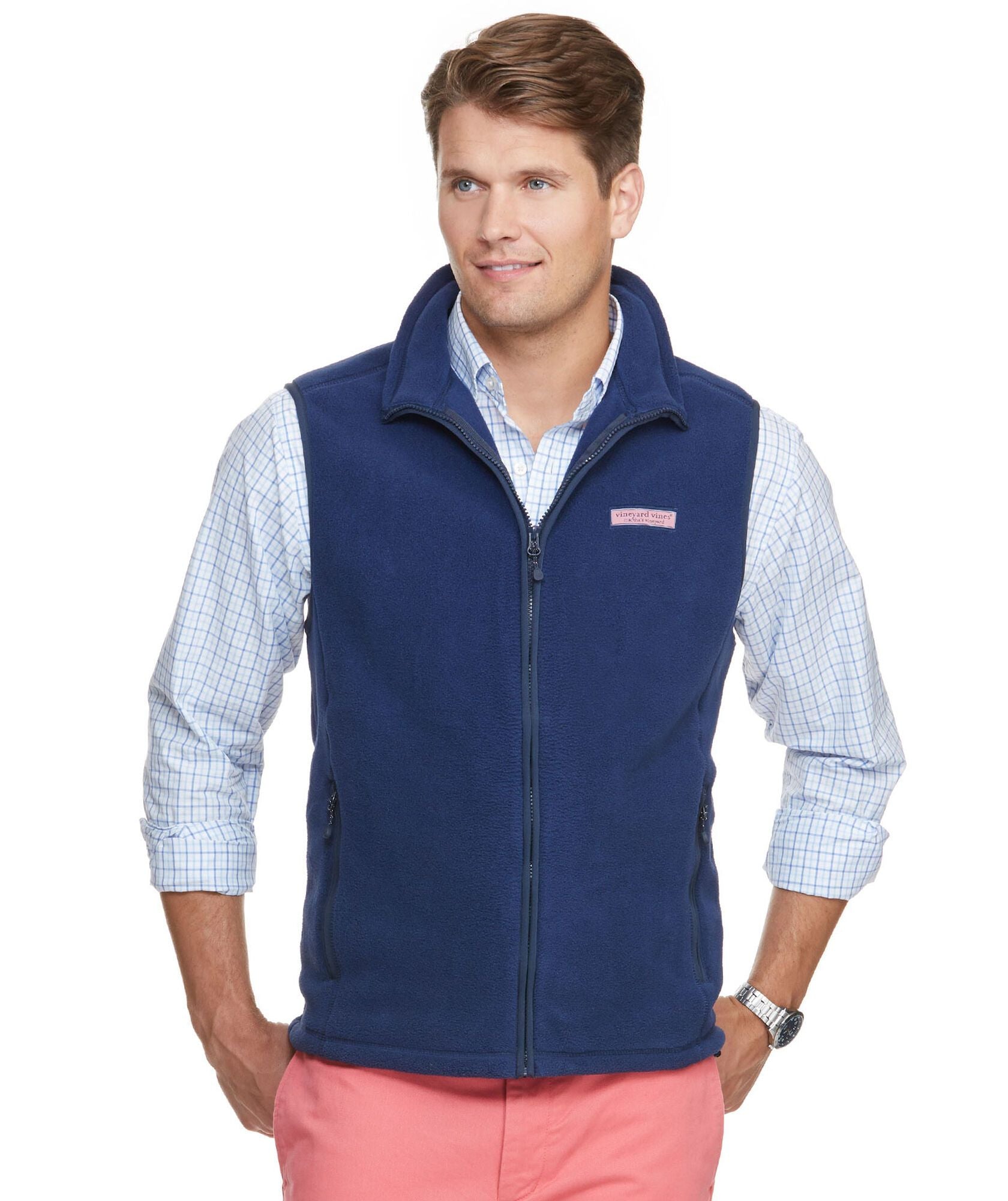 Double RL - Jacquard Pile Fleece Vest in Brown Multi – City Workshop Men's  Supply Co.