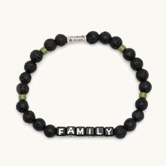 Men's - Family - Beaded Bracelet - Black - Little Words Project