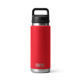 YETI Rambler 26 oz Bottle Chug Rescue Red, Front view.