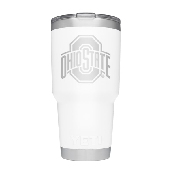 Yeti Rambler 30oz WHITE Tumbler w/ THE OHIO STATE LOGO (Brand New)