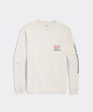 Full front view of the shirt with the Vineyard Vines whale logo on the chest pocket, and Vineyard Vines down the left arm.