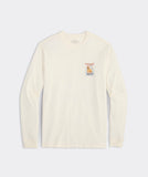 Long sleeve t-shirt with the graphic of a golden retriever dog on the back. Above the dogs is, "Vineyard Vines." Below the dog is the phrase, "EVERY DAY SHOULD FEEL THIS GOOD." The dog is standing in high grass, and the t-shirt is the color marshmallow.