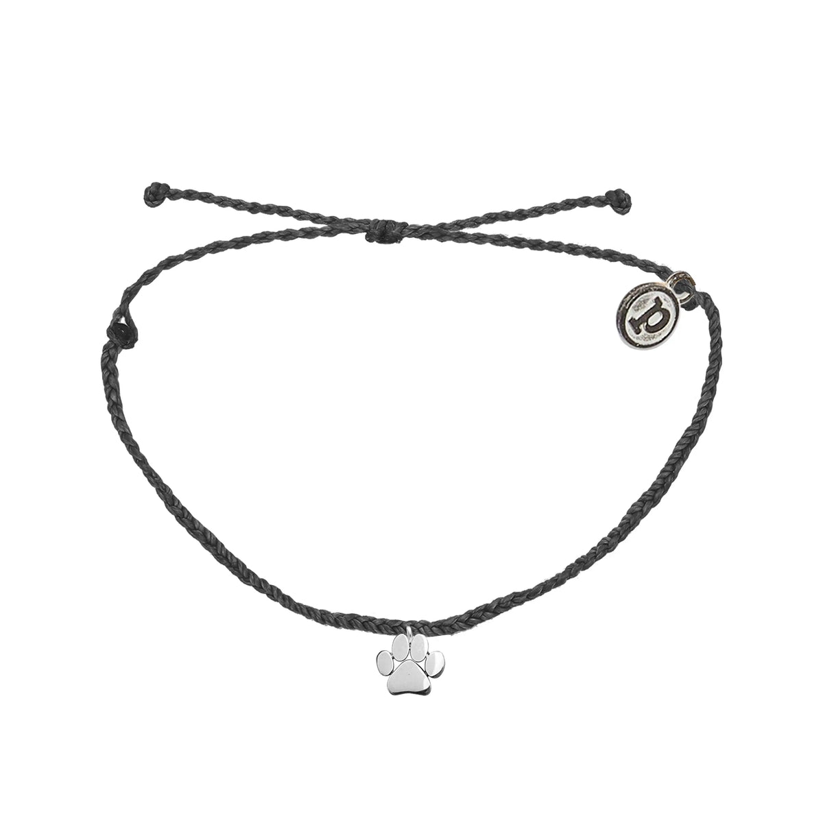 Paw Print Silver - Pura Vida Front View