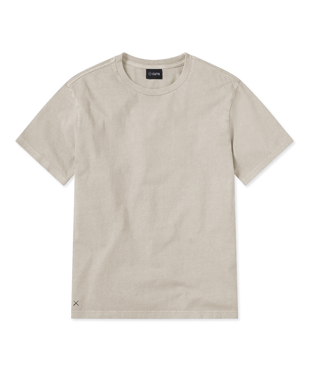 Men's short sleeve t-shirt from CUTS Clothing in the color Sand Dune.