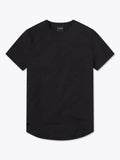 CUTS Clothing Men's AO Curve Hem T-shirt in color black.