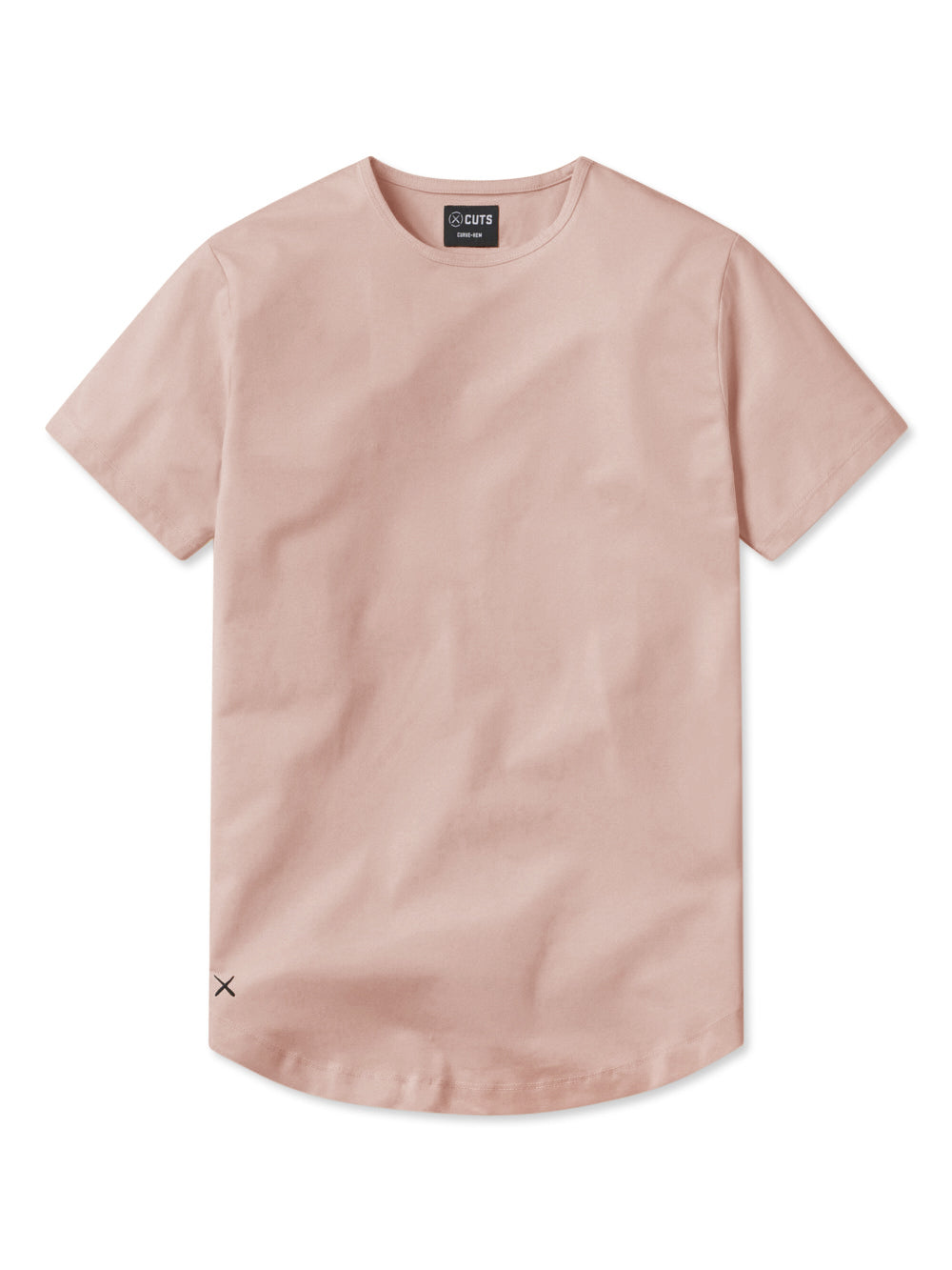 CUTS Clothing Men's AO Curve Hem T-shirt in color desert sandstone.