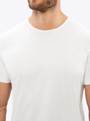 CUTS Clothing Men's AO Curve Hem T-shirt in color white.