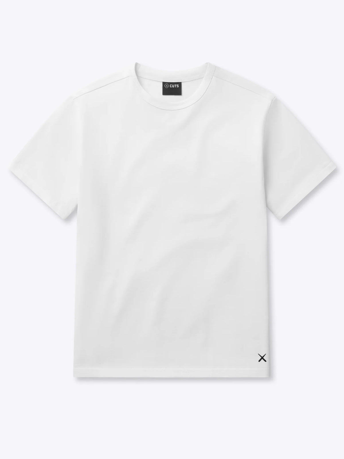 Men's white t-shirt from CUTS clothing.