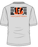 Vineyard Vines Cincinnati Bengals Primary Logo T-Shirt in the color grey.