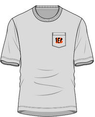 Vineyard Vines Cincinnati Bengals Primary Logo T-Shirt in the color grey.