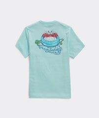 A crab dip shirt from Vineyard Vines in the color blue.