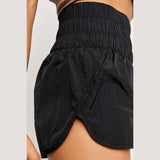 Free People Way Home Short in color black.