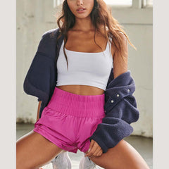Free People Way Home Short in color violet.