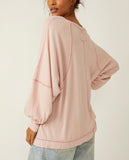 Free People Wish I Knew Tee in Blush Tint