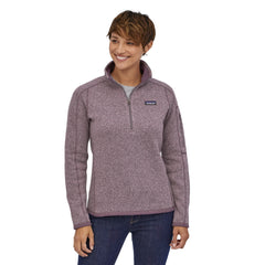 Patagonia Women's Better Sweater 1/4 Zip Fleece in Hazy Purple