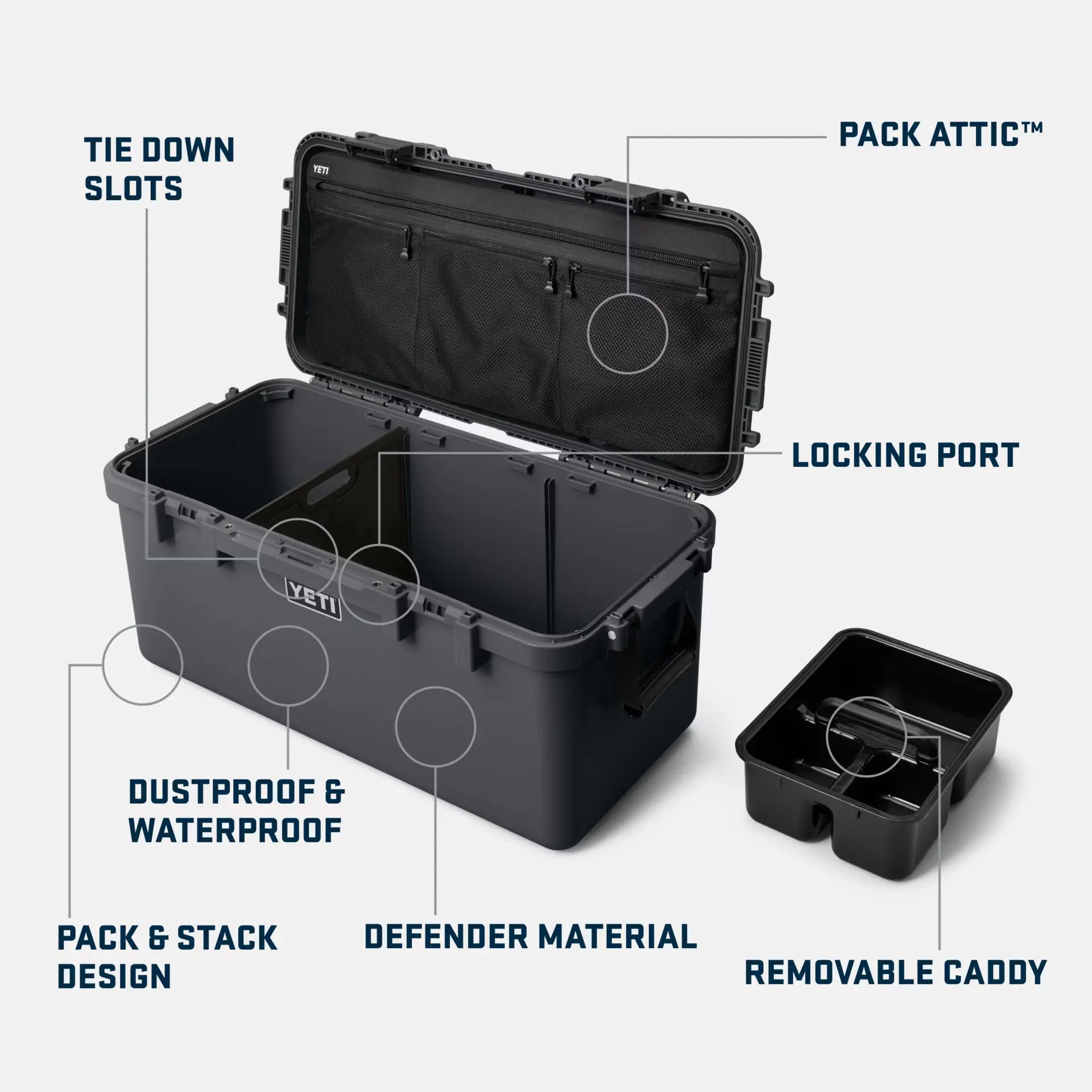 LoadOut GoBox 60 Charcoal Diagram View