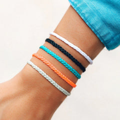 Pura Vida Mini Braided Multi Neon Blue Bracelet