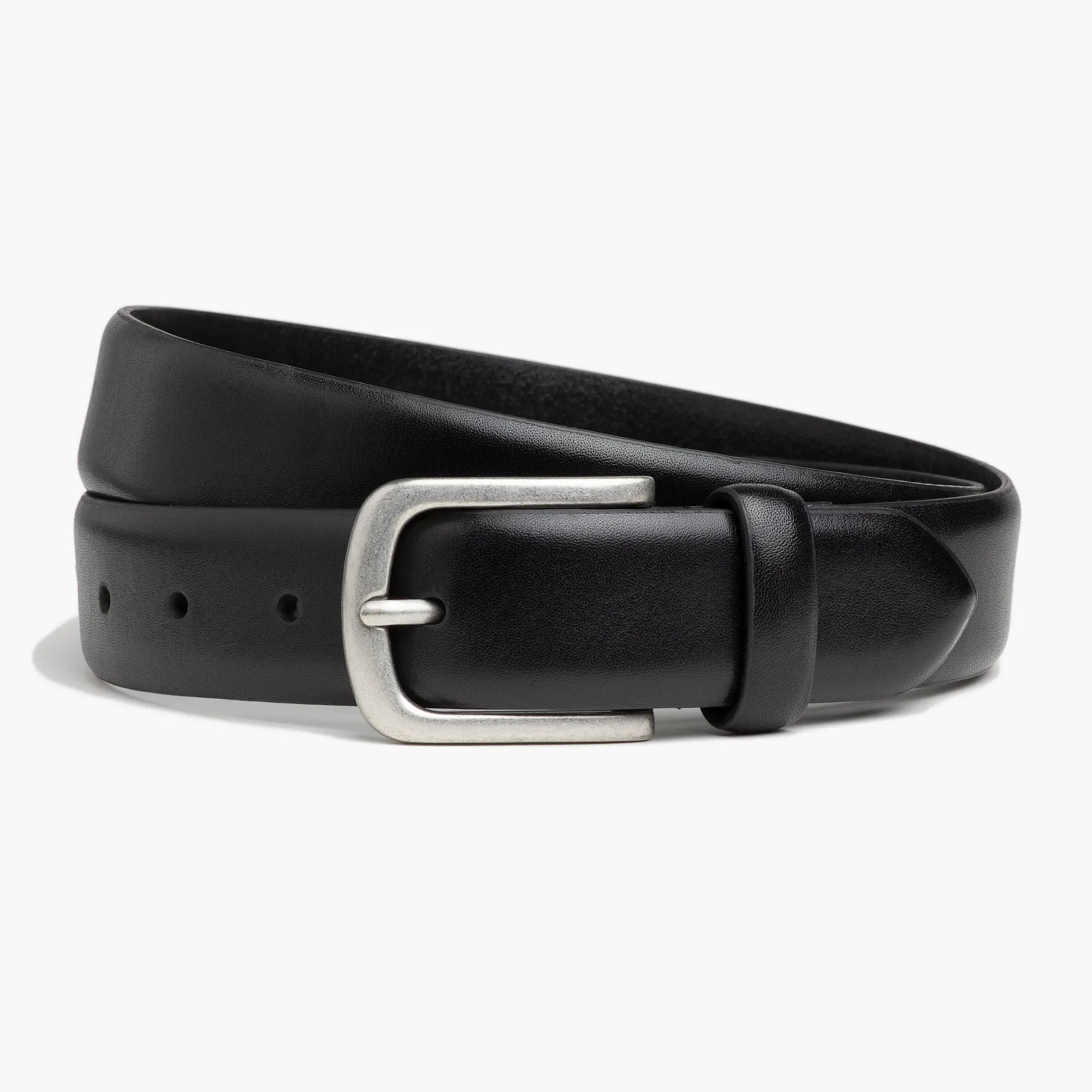 Men's black leather belt from Mizzen+Main.