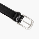 Men's black leather belt from Mizzen+Main.