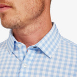 Mizzen+Main Leeward Dress Shirt in Light Blue Gingham.