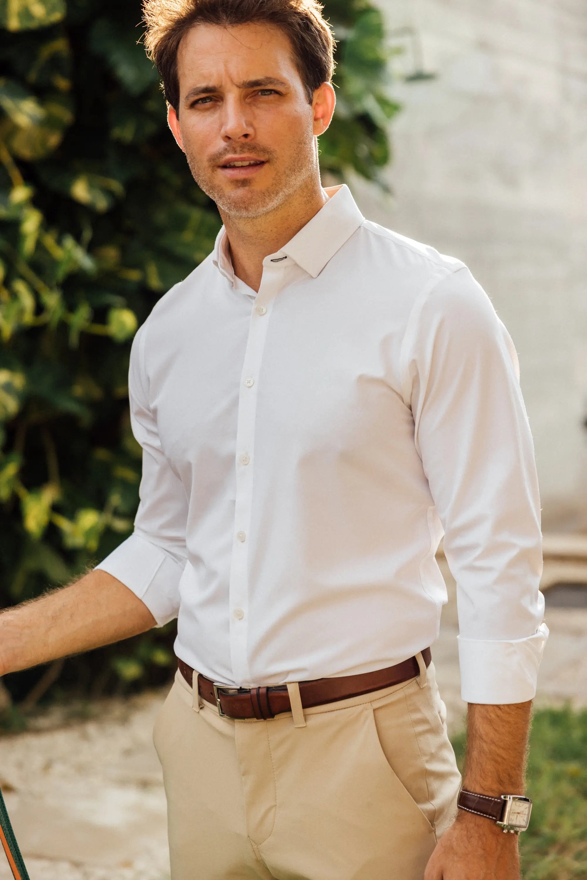 Mizzen+Main Leeward Dress Shirt in White.