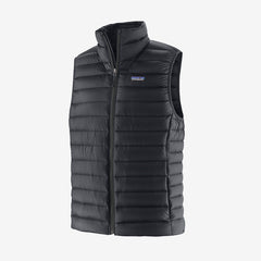A black Men's Down Sweater Vest from Patagonia.